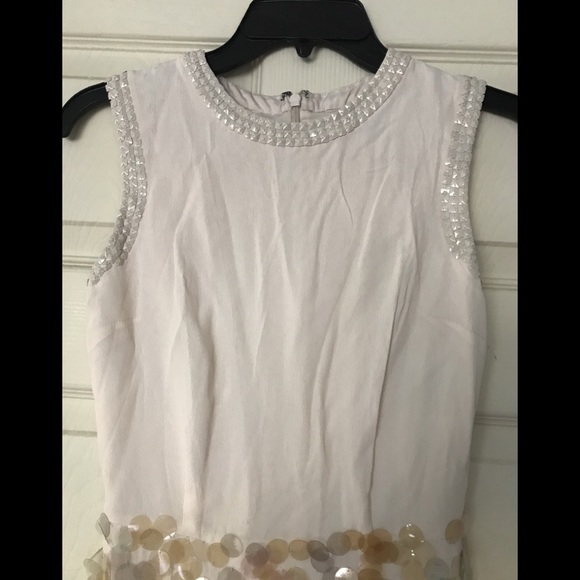 FRENCH CONNECTION Ivory Paillettes Party Dress - Picture 3 of 8